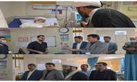 مقامات ارشد جاسک ، از بیماران بیمارستان خاتم‌الانبیا (ص) در هفته سلامت عیادت کردند 